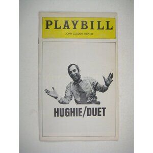 1975 Playbill John Golden Theatre Hughie/Duet Ben Gazzara and Peter Maloney